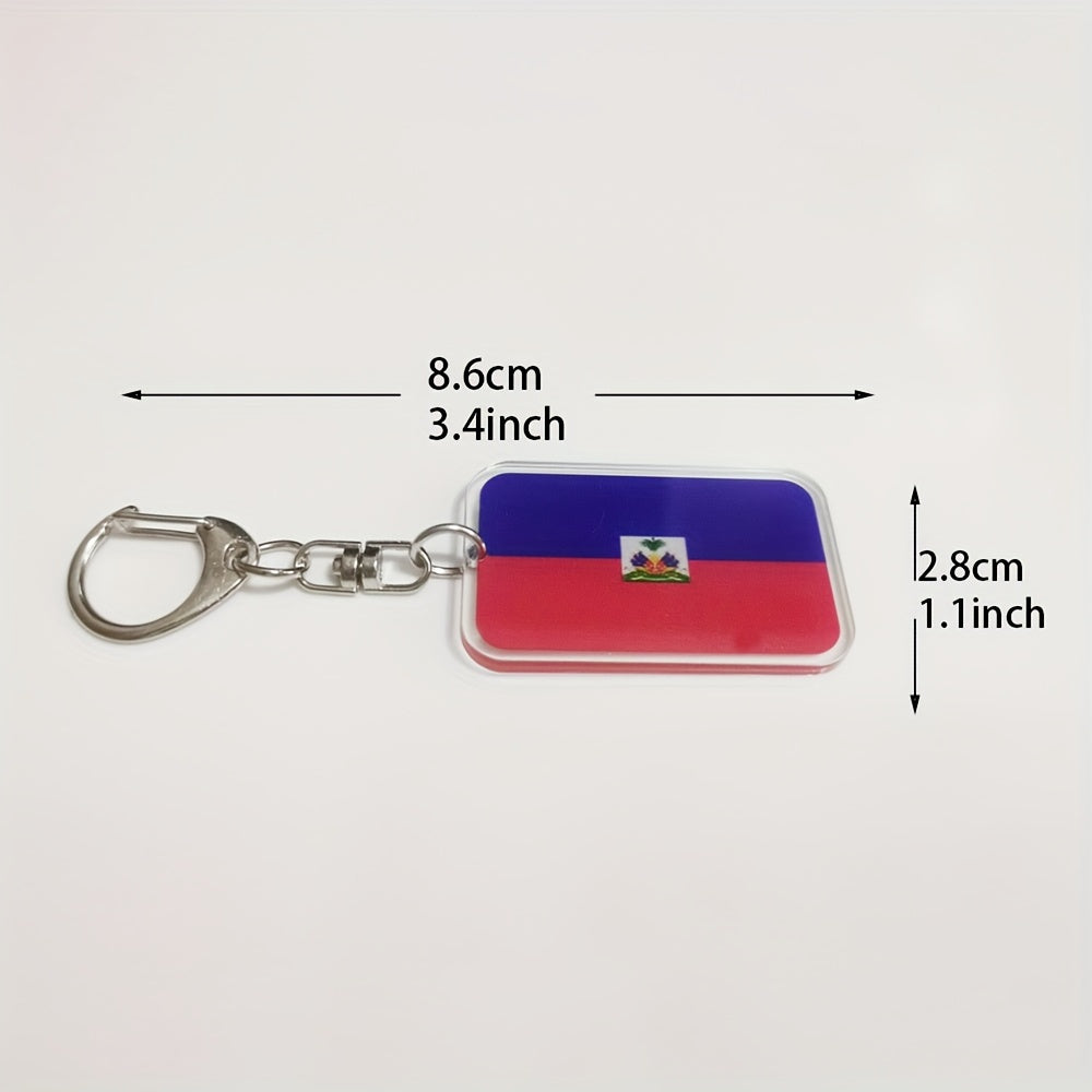 đđč Haitian Flag Acrylic Keychain