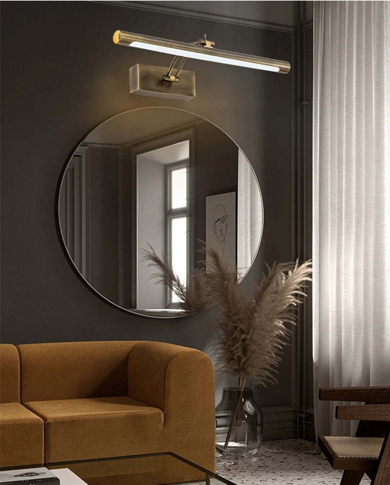 Modern Waterproof LED Bathroom Vanity Light โ Stainless Steel Wall Lamp with Switch