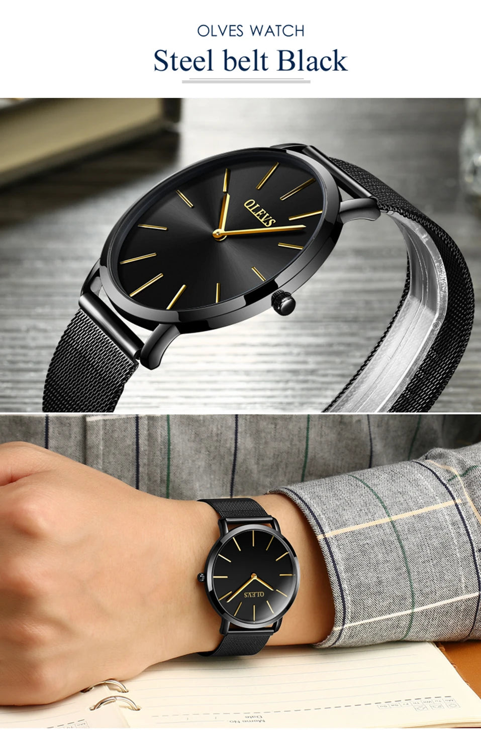 Menโs Quartz Watch โ Ultra-Thin Waterproof Business