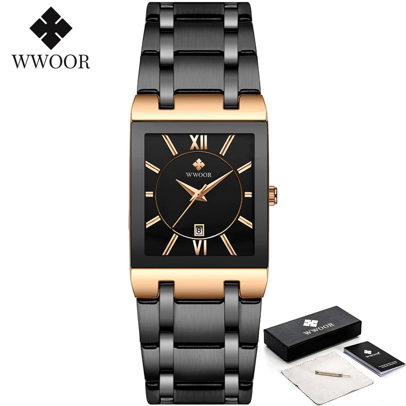 WWOOR Luxury Gold Watch for Men