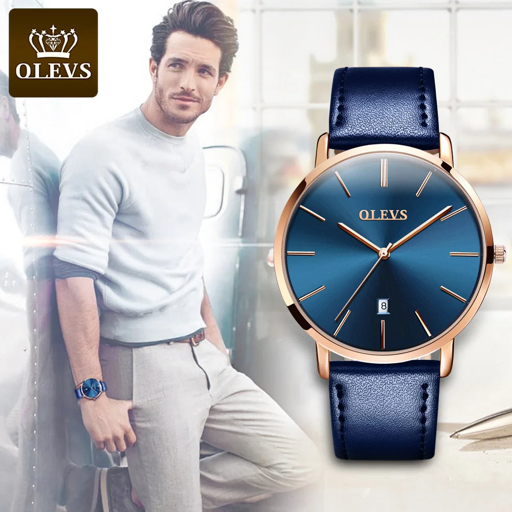 Menโs Quartz Watch โ Ultra-Thin Waterproof Business
