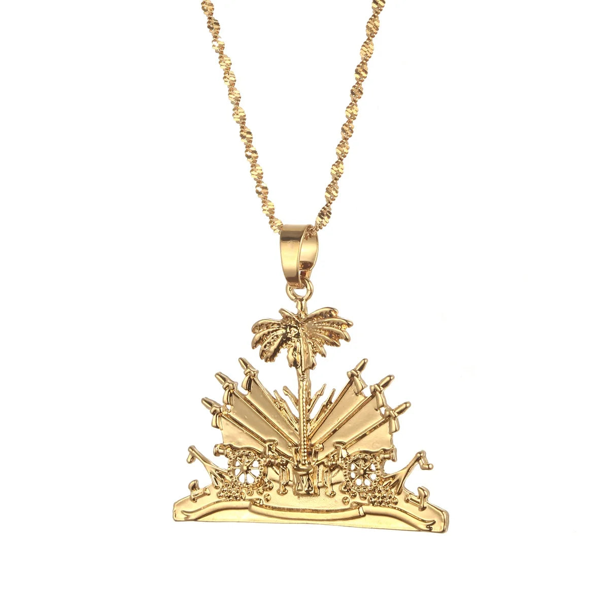 Haiti Symbol Pendant Necklace For Women Girls Ayiti