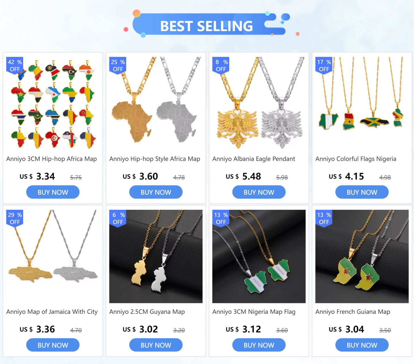 Necklaces for Men Haiti Jewelry Gold Plated