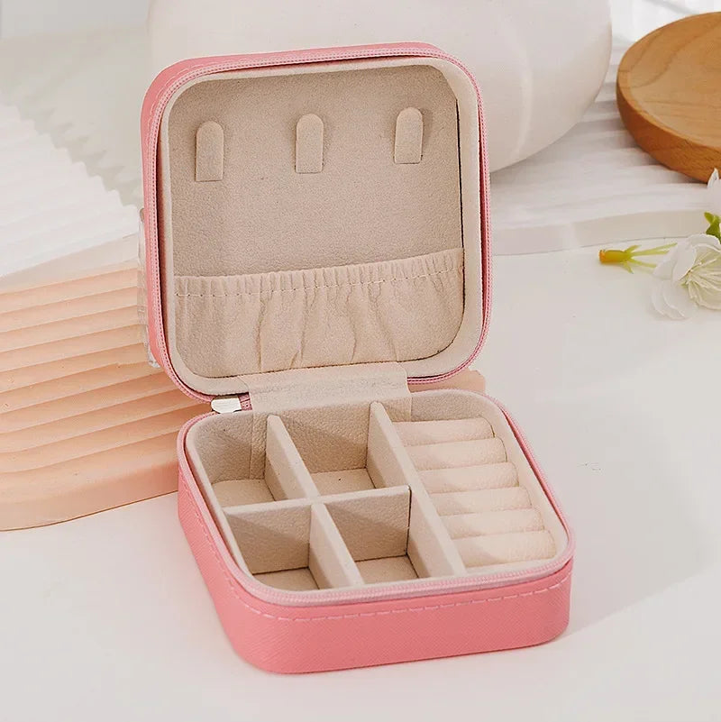 Compact Jewelry Box with Earring Holder