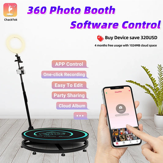 SpinShot Pro 360 Photo Booth โ Automatic Rotating Camera with APP Control