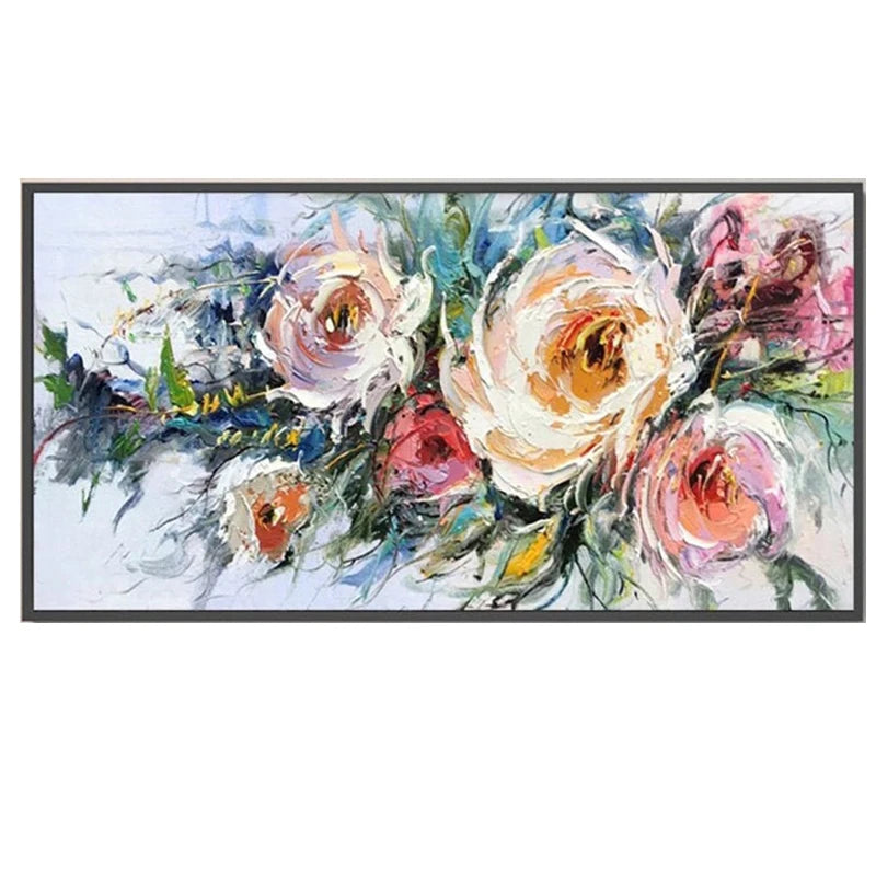 Large Hand-Painted Abstract Oil Painting