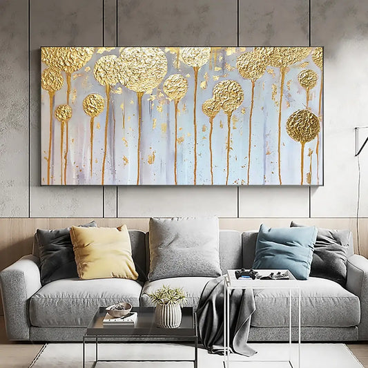 Large Hand-Painted Abstract Oil Painting