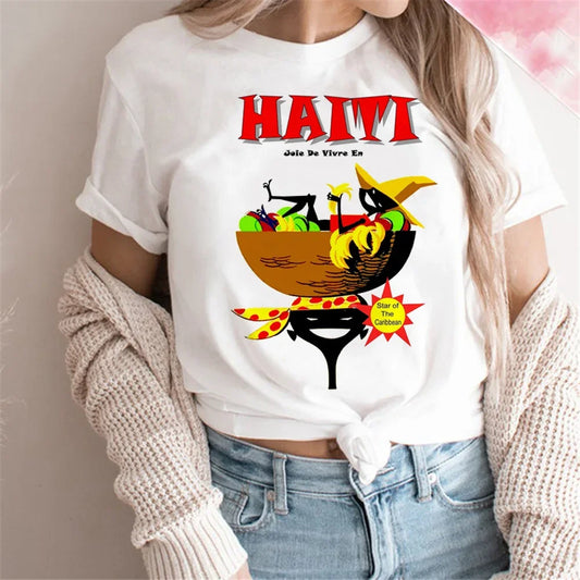 Haiti Womenβs Summer T-Shirt β Funny Streetwear Tee