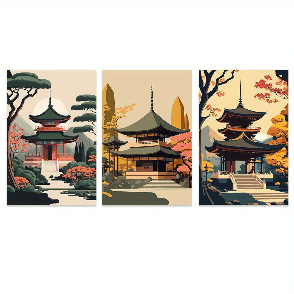 Black & Red Vintage Ink Art Posters for Living Room Decor