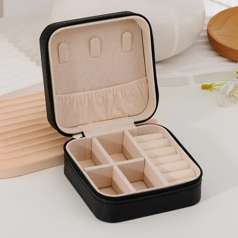 Compact Jewelry Box with Earring Holder