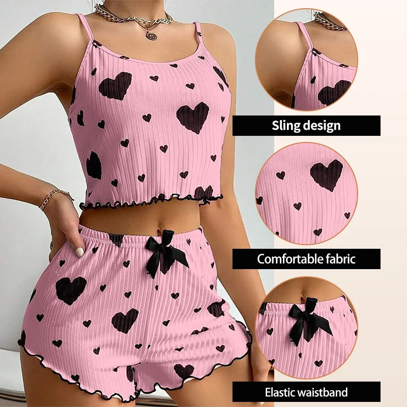 2-Piece Short & Tank Top Sleepwear