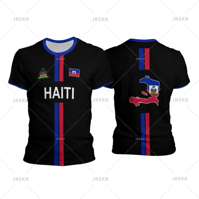 Haiti Football T-Shirt β Menβs Oversized Streetwear Tee