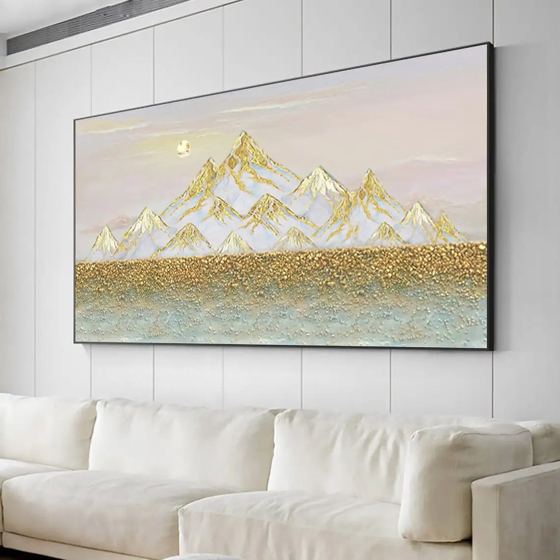 Large Hand-Painted Abstract Oil Painting