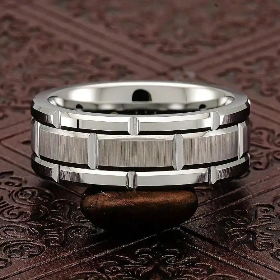 Silver Couple Ring Set