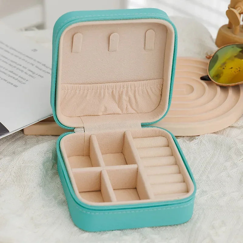 Compact Jewelry Box with Earring Holder