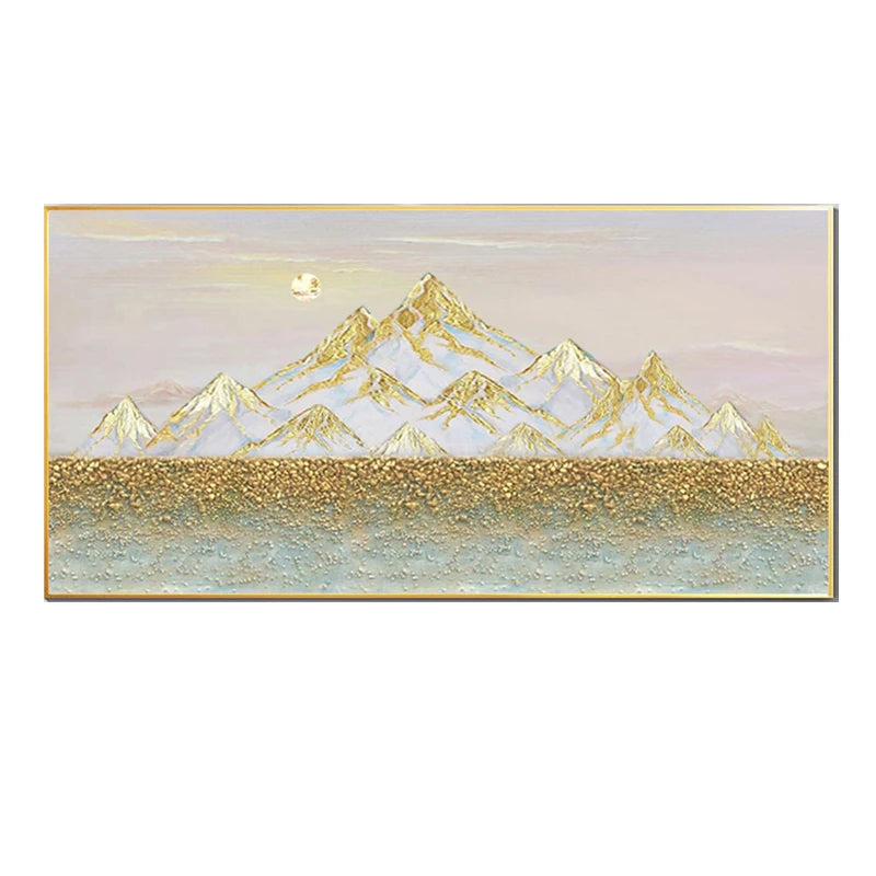 Large Hand-Painted Abstract Oil Painting