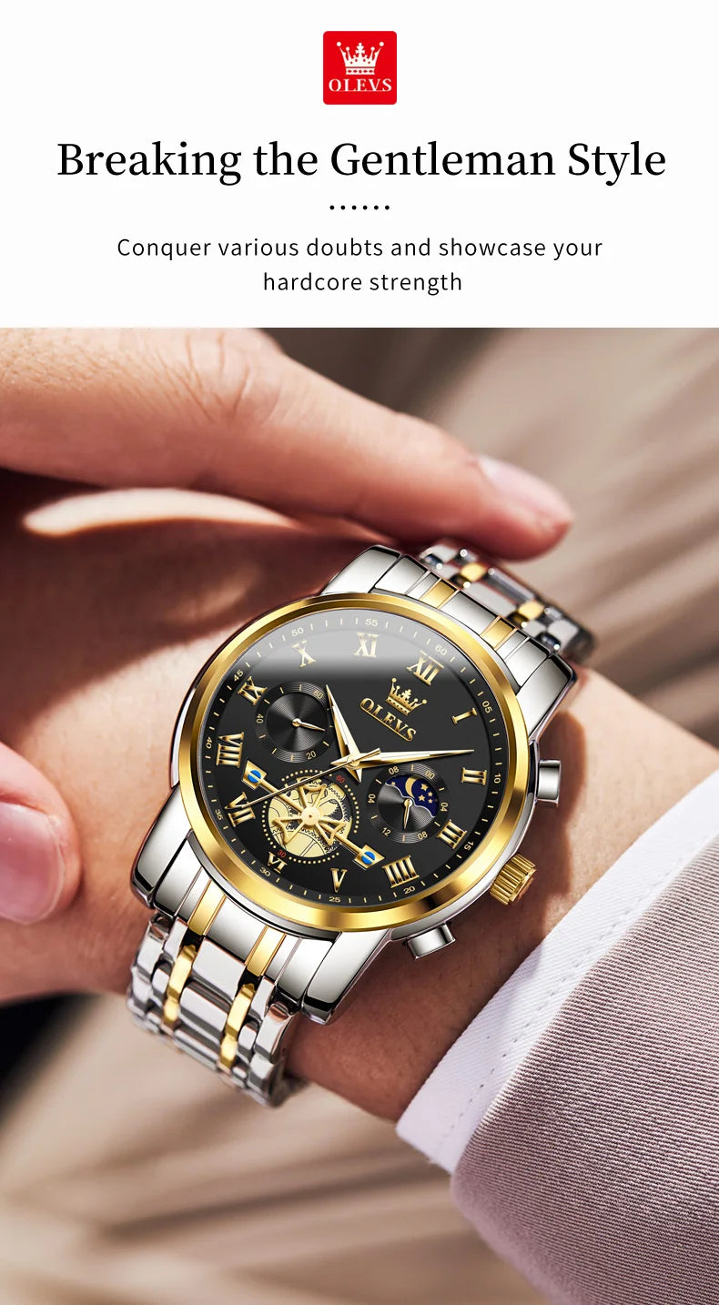 🕒   Moon Phase Watch Set – Waterproof