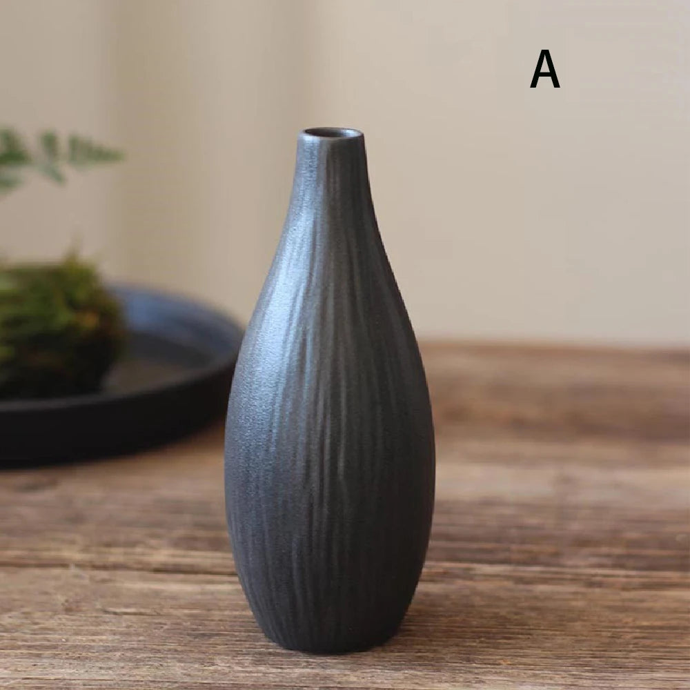 Simple Ceramic Hydroponic Vase β Small Decorative Plant Pot for Living Room & Dining Table