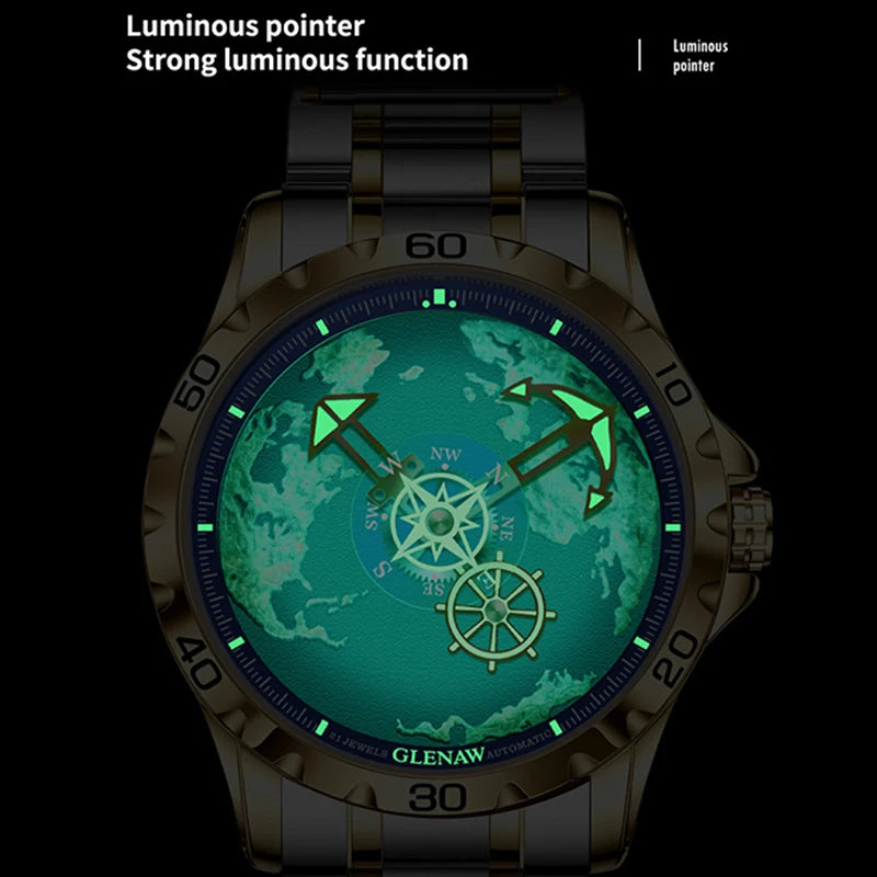 Menβs Nautical Series Traveler Watch