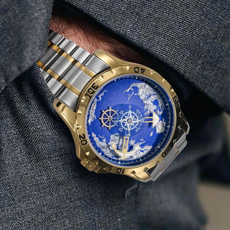 Menβs Nautical Series Traveler Watch