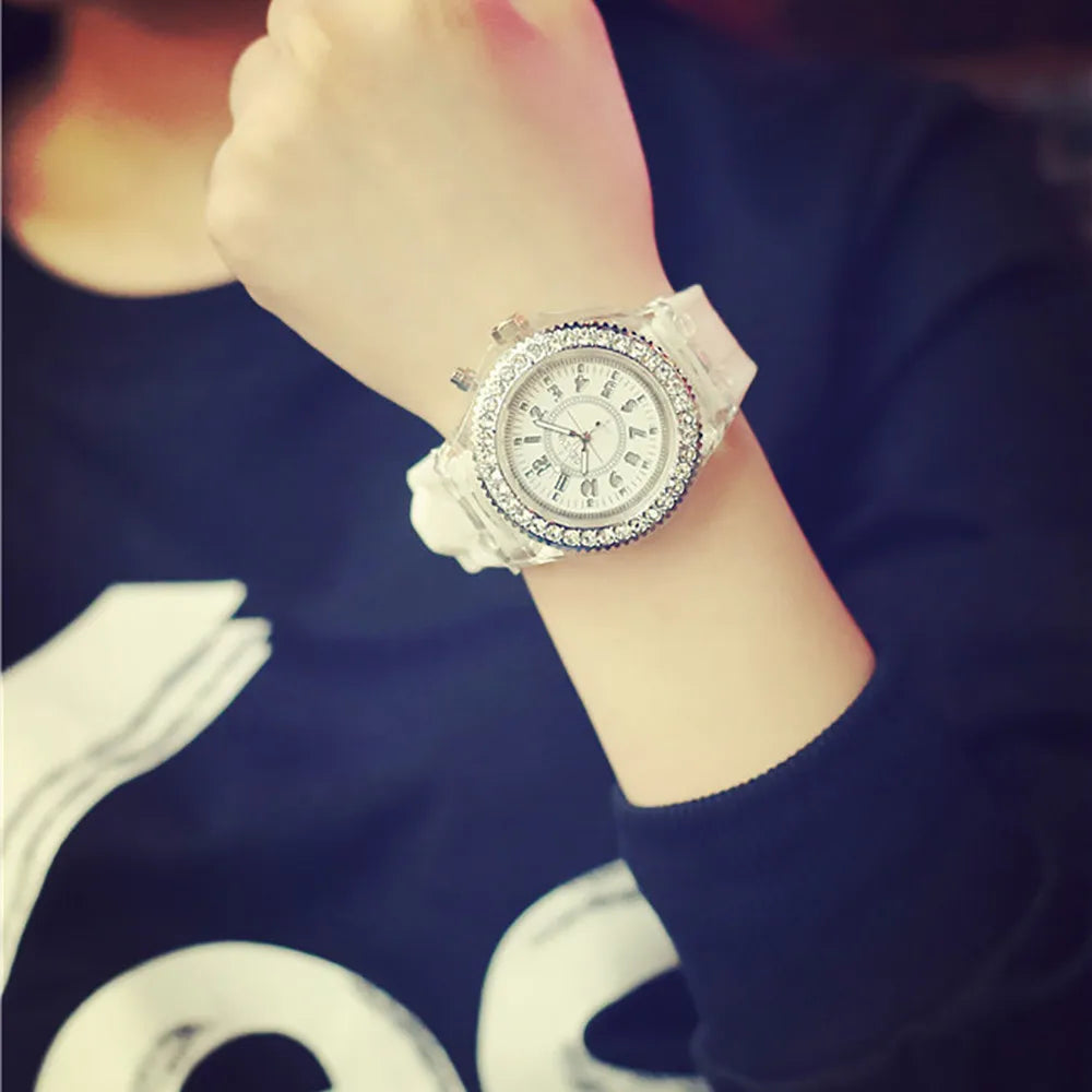 Luxury Dual Display Ladies & Menβs Quartz LED Sport Watch