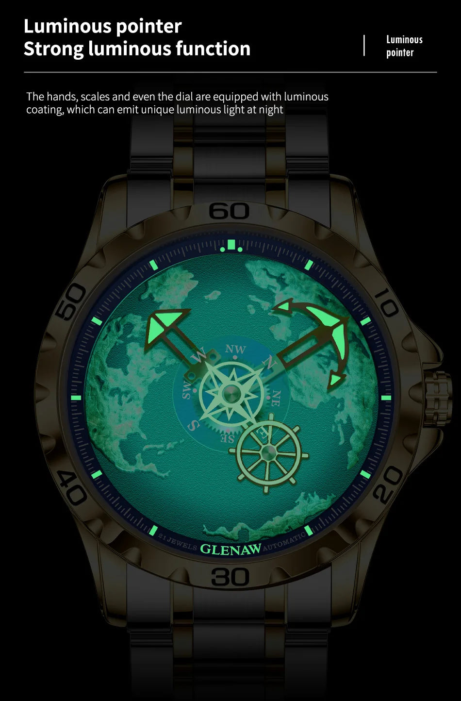 Menβs Nautical Series Traveler Watch