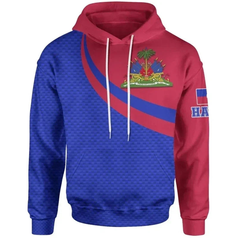 Haiti Flag 3D Print Hoodie