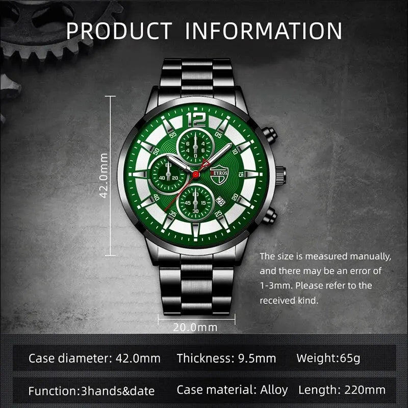 Deyros Stainless Steel Quartz Watch – Business