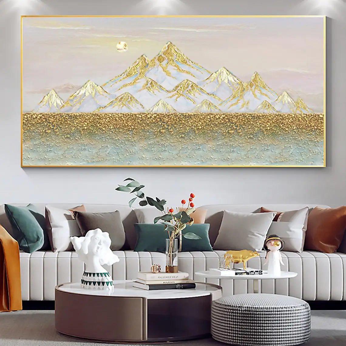 Large Hand-Painted Abstract Oil Painting
