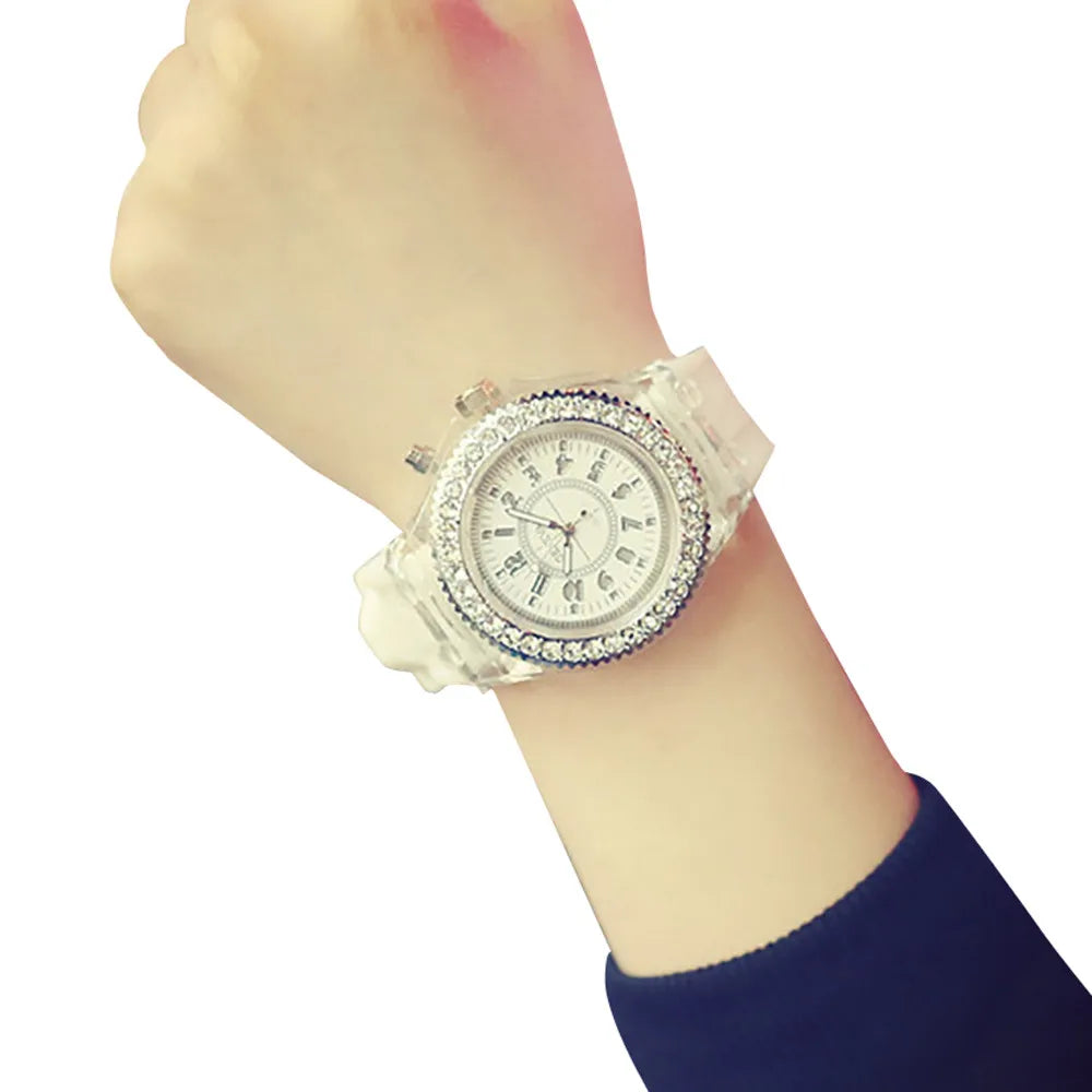 Luxury Dual Display Ladies & Menβs Quartz LED Sport Watch