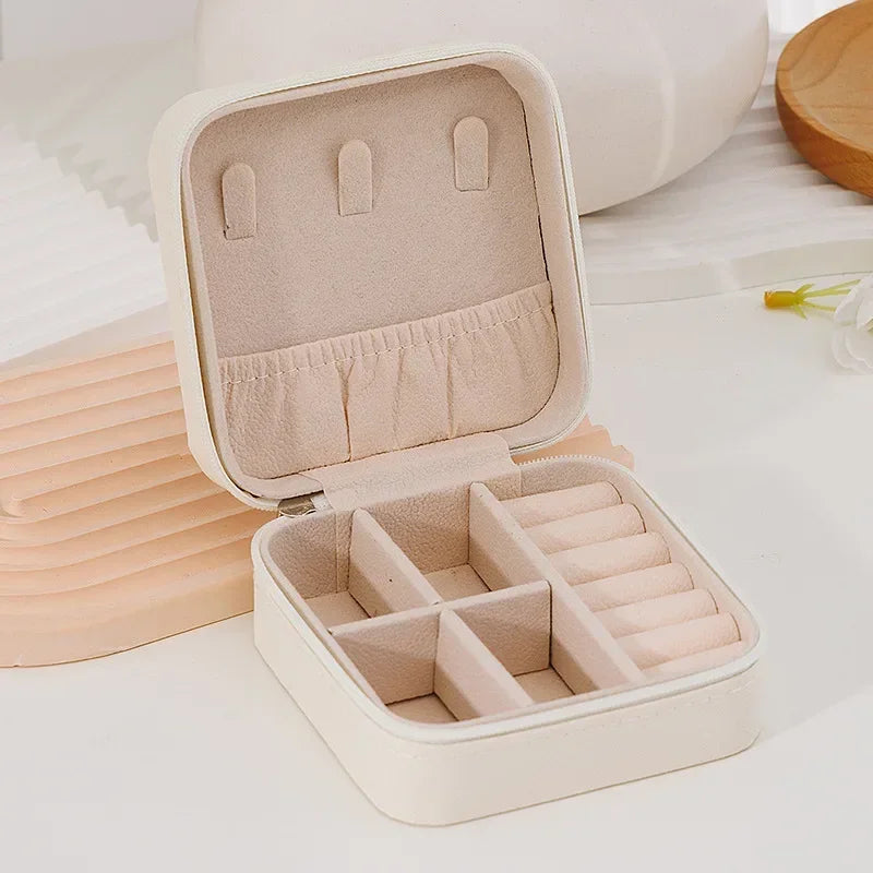 Compact Jewelry Box with Earring Holder
