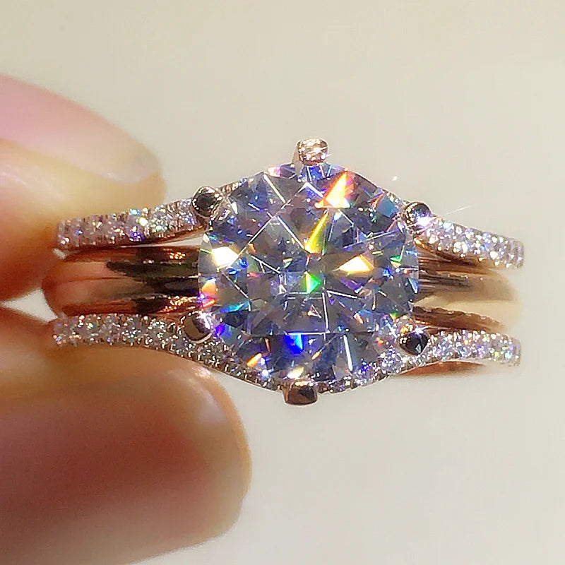 Classic 6-Claw Design Wedding & Engagement Band for Women