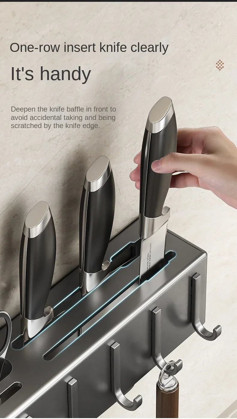 Wall-Mounted Kitchen Organizer Rack