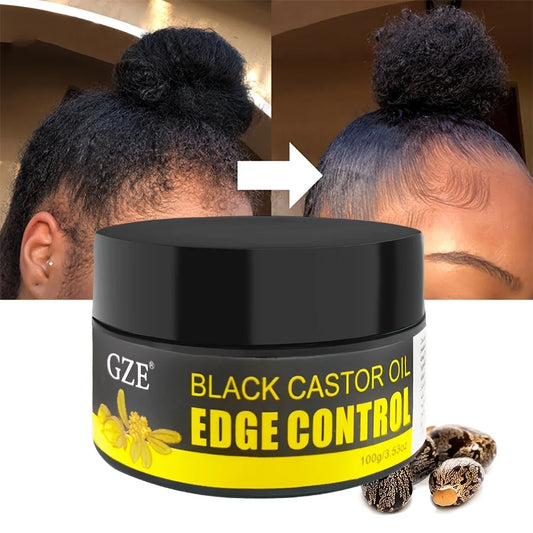 GZE African Black Castor Oil Extra Hold Gel – Frizz Control for Braids