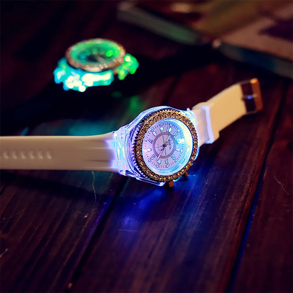 Luxury Dual Display Ladies & Menβs Quartz LED Sport Watch