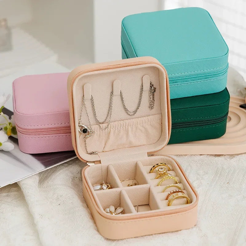 Compact Jewelry Box with Earring Holder