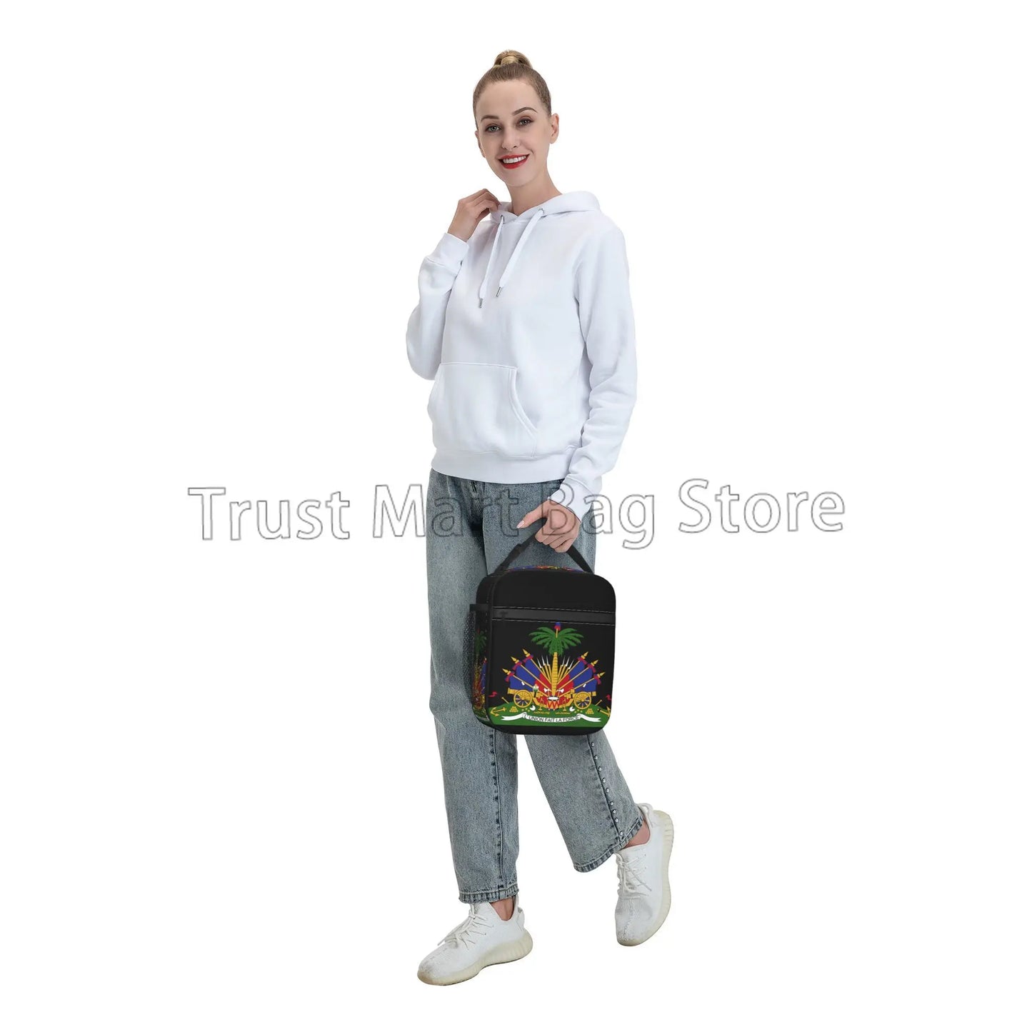 Haiti Flag Insulated Lunch Bag