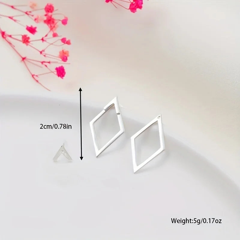 Retro Geometric Triangle Stud Earrings β Minimalist Fashion Jewelry for Women