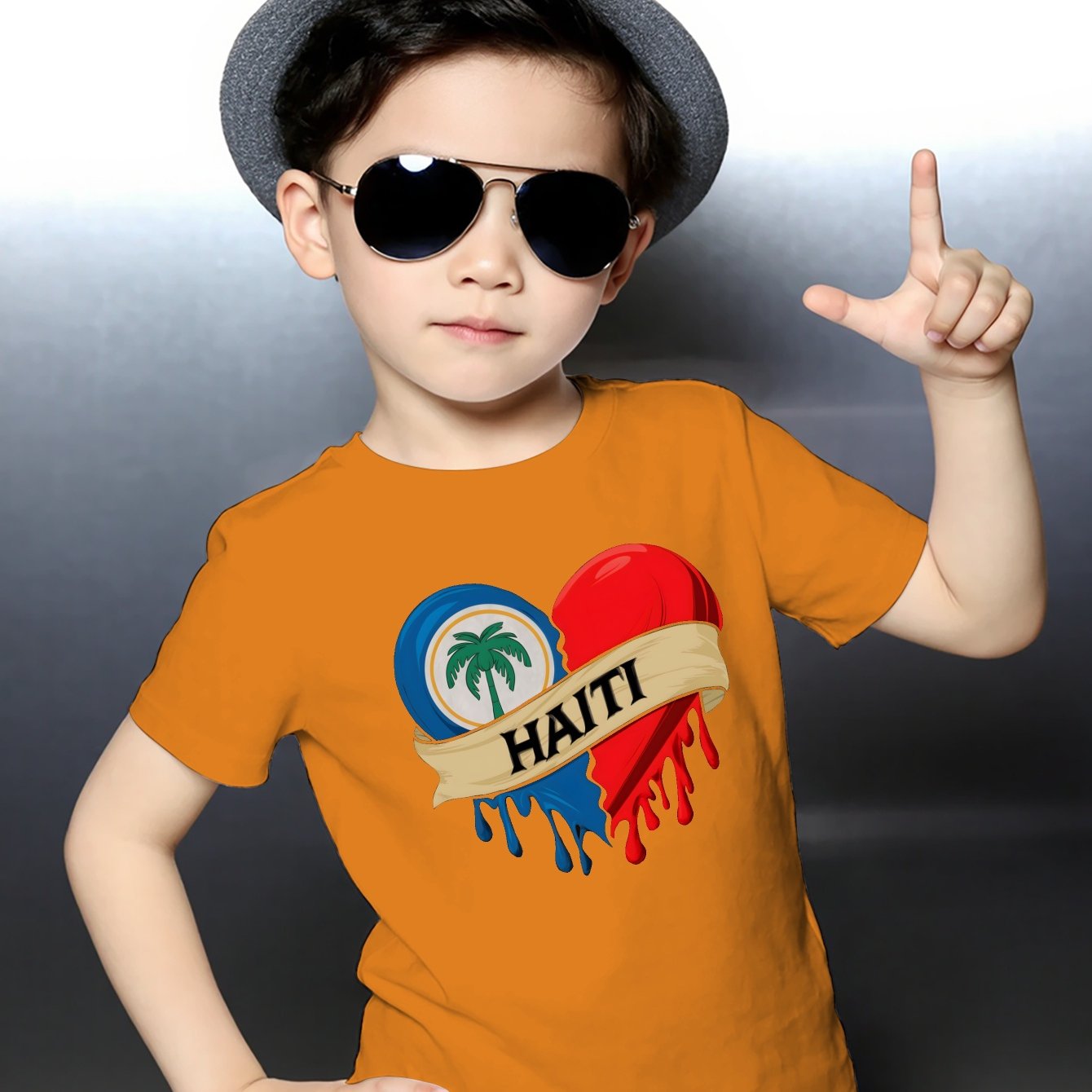 Haiti Youngsters' Casual Short-Sleeve T-Shirt - Round Neck, Summer Ready
