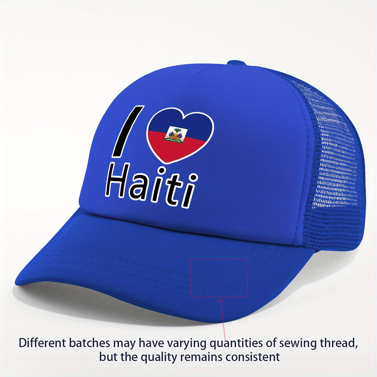 Show your pride in style with the “I Love Haiti” Patriotic Trucker