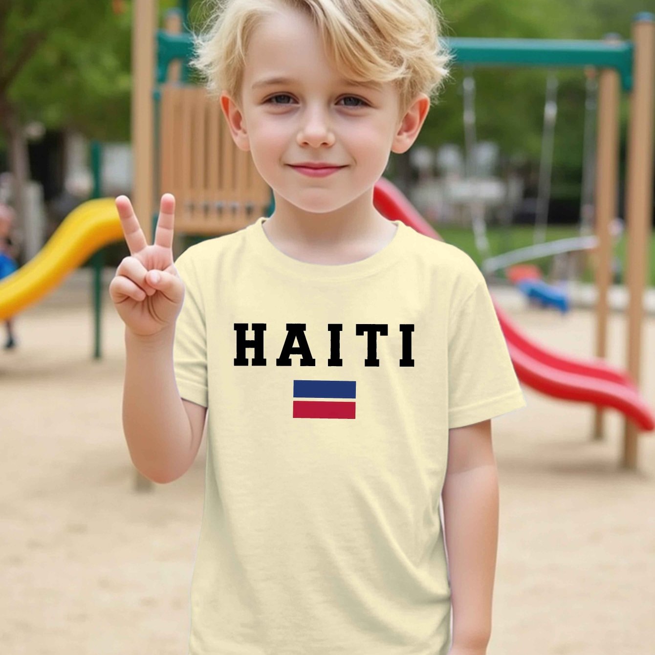 Boys' Haiti Graphic Cotton T-Shirt