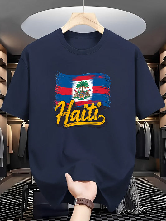 Men's Casual Haiti Graphic Print T-Shirt