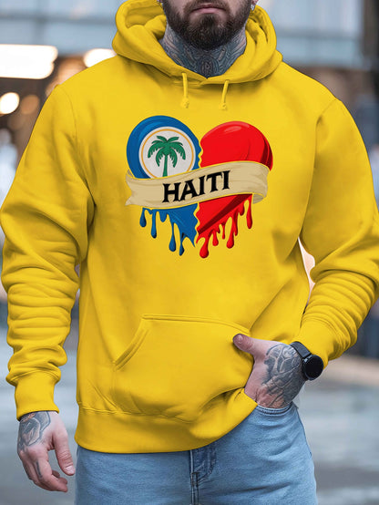 Men’s Haiti Printed Hoodie – Stylish & Comfortable Streetwear Essential