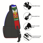 Men’s Haitian Flag Crossbody Bag – Patriotic Style Meets Everyday Function