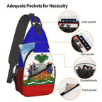 Men’s Haitian Flag Crossbody Bag – Patriotic Style Meets Everyday Function