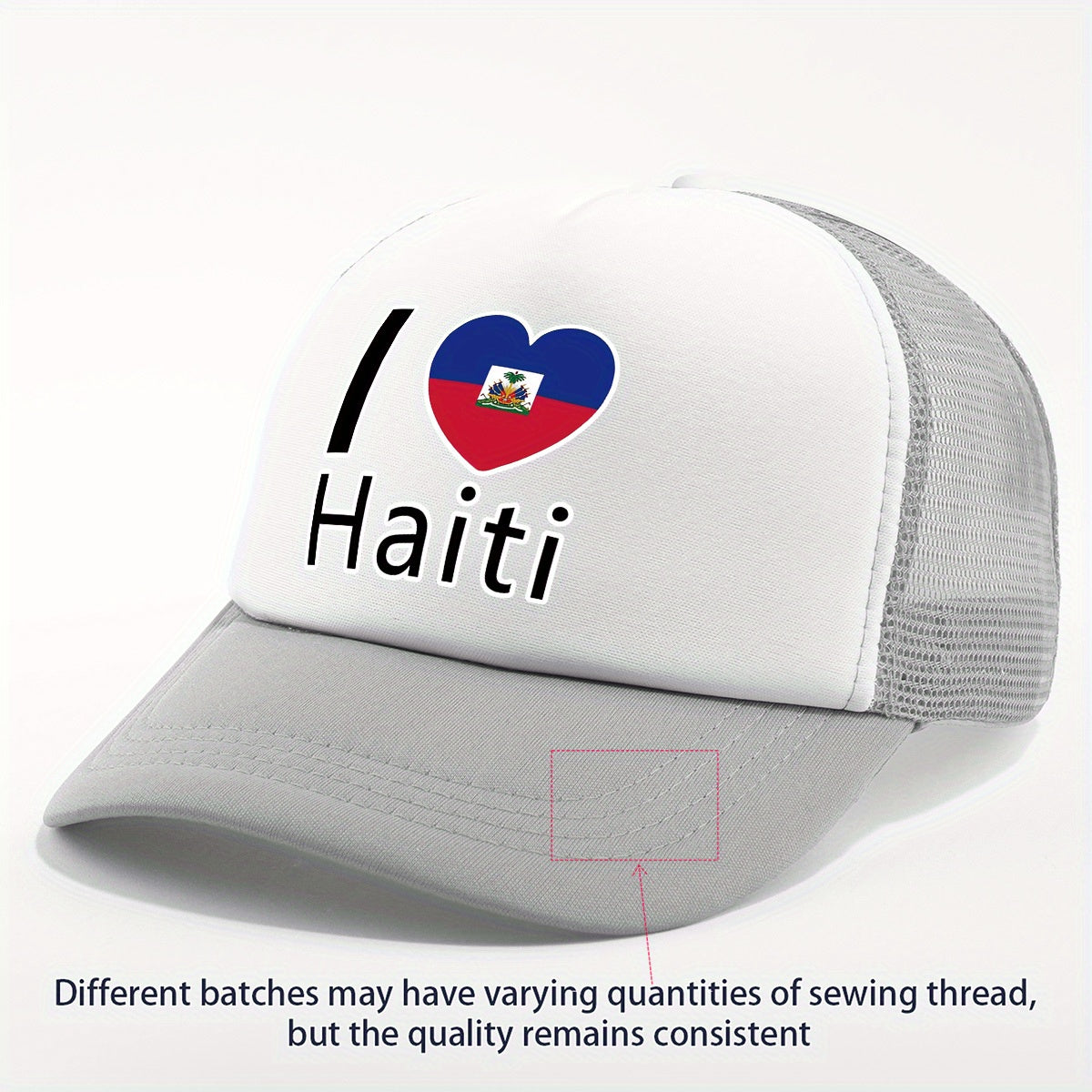 Show your pride in style with the “I Love Haiti” Patriotic Trucker