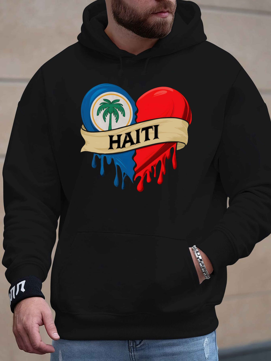 Men’s Haiti Printed Hoodie – Stylish & Comfortable Streetwear Essential