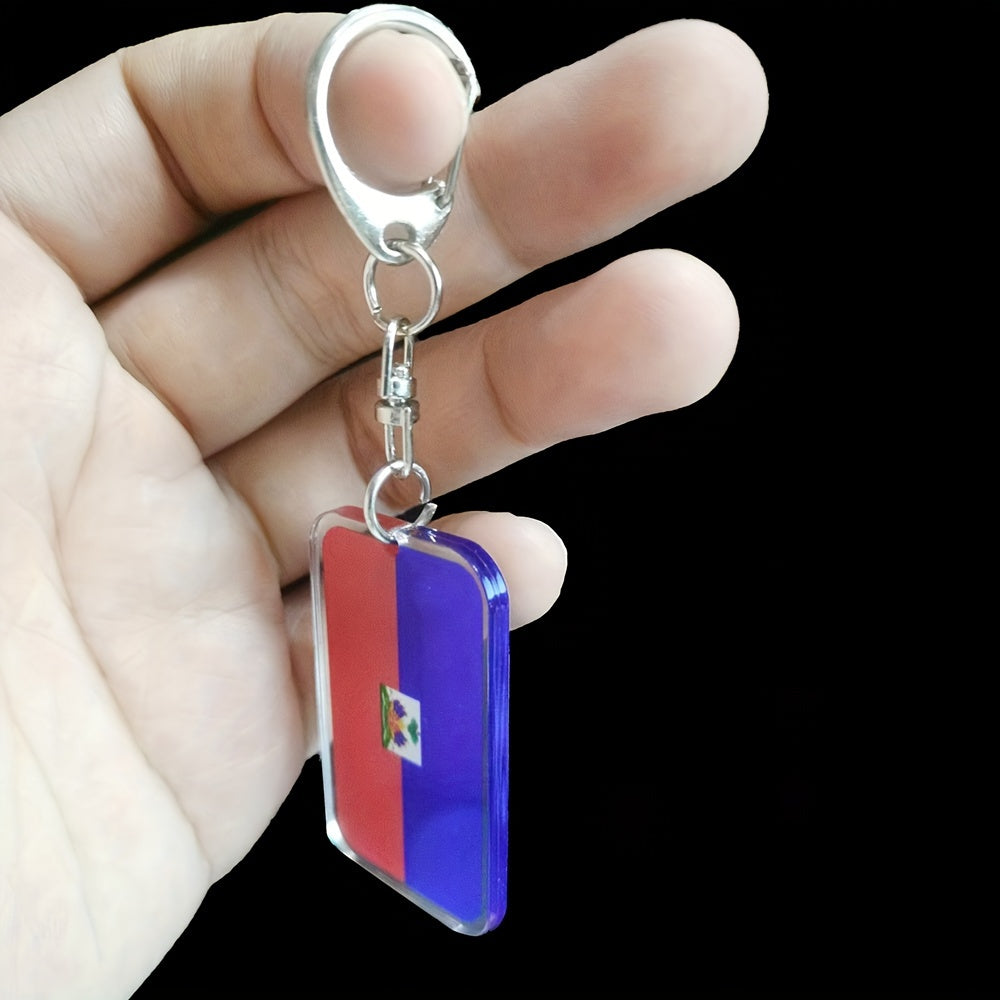 🇭🇹 Haitian Flag Acrylic Keychain