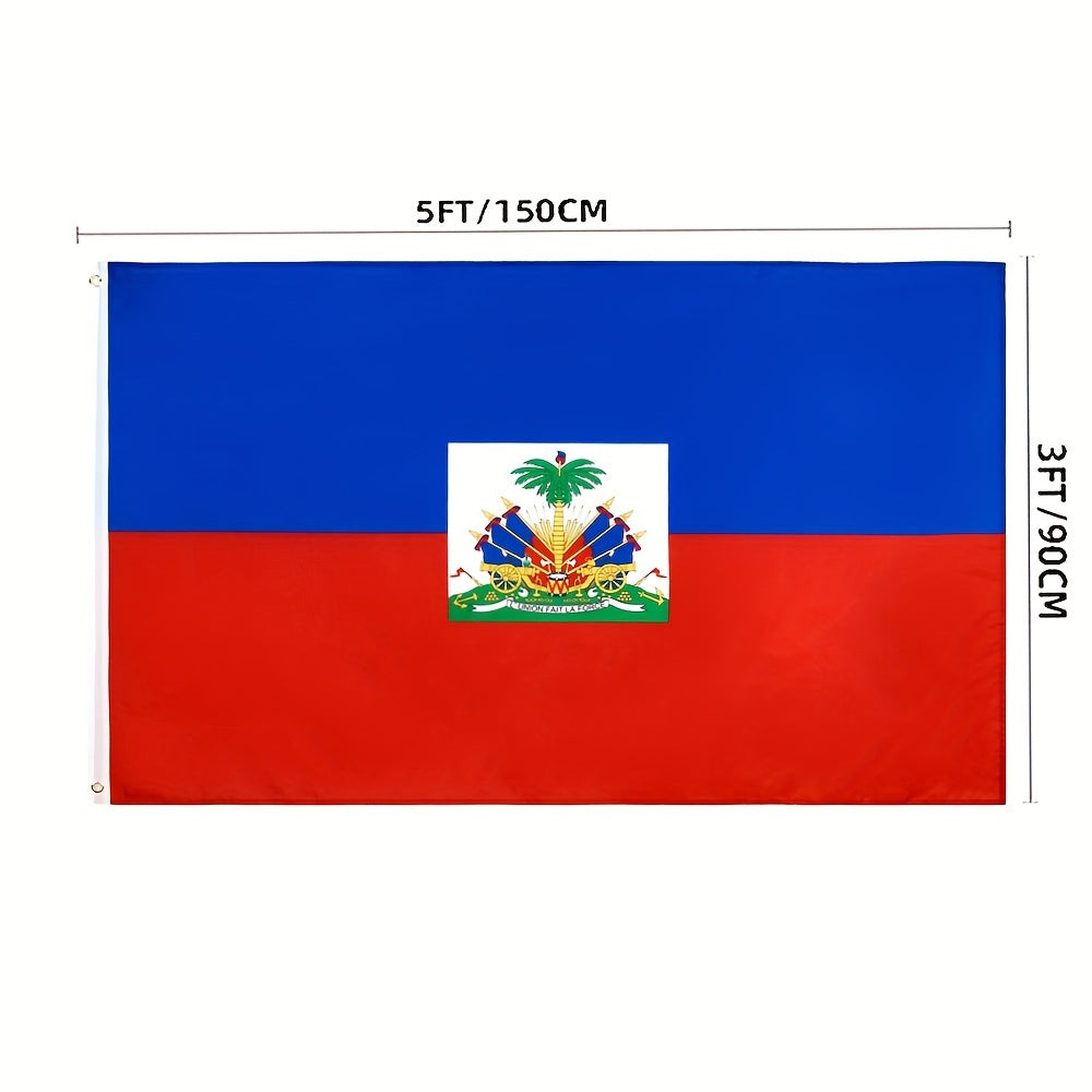 Haitian National Flag – 90×150cm (3×5 ft) Outdoor Banner for Yard, Holidays & Party Decorations