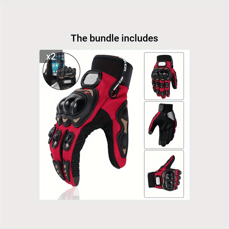 Unisex Four-Season Touchscreen Gloves - Breathable Motorcycle & Cycling Gloves